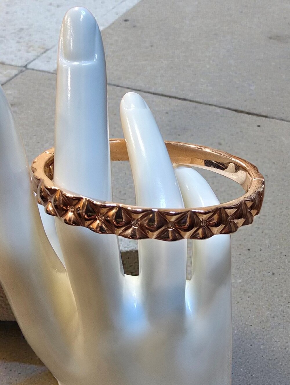 Kate Spade Rose Gold Pyramid Studded Bangle